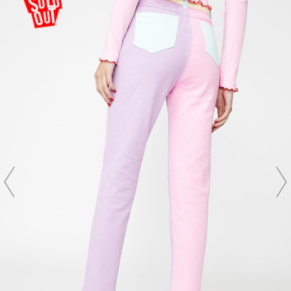 Dolls Kill Sugar Thrillz Pretty in Pastel jeans